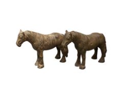 REPRODUCTION CAST IRON SPLIT MOLD STANDING HORSE FIGURES