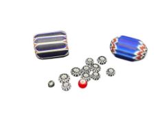 ANTIQUE CHEVRON AND VENETIAN ROSETTA STAR GLASS TRADE BEADS