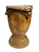 VINTAGE AFRICAN KPANLOGO PEG DRUM MADE FROM MANSONIA WOOD MADE IN GHANA