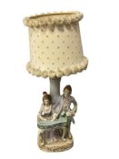VINTAGE JAPAN VICTORIAN FRENCH PROVINCIAL COUPLE TABLE LAMP