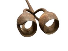 ANTIQUE HAND FORGED LIVESTOCK / CATTLE BRANDING IRON 