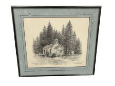 FRED SANCHEZ WASHOE VALLEY, NV ARTIST LIMITED EDITION PRINT TITLED WINDY J RANCH, WASHOE VALLEY, NV