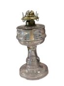 ANTIQUE SUN PURPLED GLASS OIL LAMP