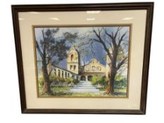 LYLE V. BALL PROLIFIC RENO, NEVADA ARTIST ORIGINAL WATERCOLOR ON PAPER MOUNT ROSE SCHOOL