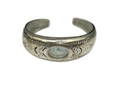 VINTAGE STERLING SILVER DESIGNER HALLMARKED WATCH CUFF WITH QUARTZ WATCH