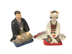 VINTAGE JAPANESE HAKATE CERAMIC FIGURES