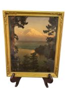 EARLY 20TH CENTURY NORMAN EDSON FAMOUS OROTONE / GOLDTONE PHOTOGRAPH TITLED THE SUNS LAST GLOW