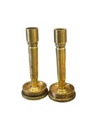WWII ERA BRASS TRENCH ART CANDLESTICK HOLDERS MADE FROM 40MM MK1 SHELL AND CASINGS