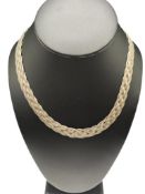 VINTAGE ITALIAN STERLING SILVER BRAIDED NECKLACE