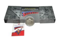2025 U.S. MINT COMIC ART 2.5 OUNCE SILVER DC SUPERMAN MEDAL 