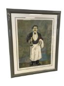 GUY BUFFET FRENCH-AMERICAN ARTIST LIMITED EDITION PRINT TITLED LE SOMMELIER OR THE WAITER