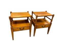 PAIR OF MID-CENTURY MENGEL PERMANIZED MAPLE WOOD NIGHTSTANDS