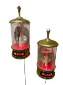 VINTAGE UNION MADE MICHELOB BEER CRYSTAL LAMPS