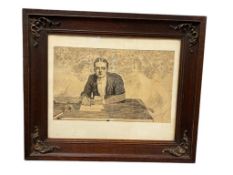 CHARLES DANA GIBSON ILLUSTRATION PRINT TITLED THE WEAKER SEX