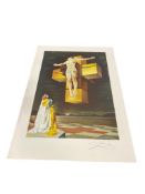 SALVADOR DALI RENOWN SURREALIST ARTIST LIMITED EDITION PRINT CRUCIFIXION (CORPUS HYPERCUBUS)