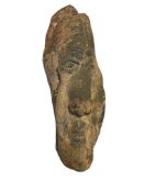 LARGE PREHISTORIC CARVED HEAD ARTIFACT / RELIC