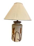 CALIFORNIA SPECKLED POTTERY VINTAGE COTTONTAIL LARGE TABLE LAMP