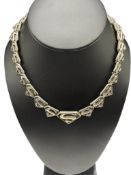 VINTAGE ROBERT LEE MORRIS STERLING SILVER FIGURAL SUPERMAN EMBLEM LINK NECKLACE