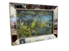 EXOTIC / TROPICAL BIRD LENTICULAR MIRRORED FRAME ART