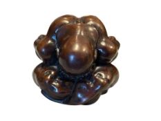 HAND CARVED ROSEWOOD YOGI OR WEEPING MAN FIGURE KNOWN AS ORANG MALU