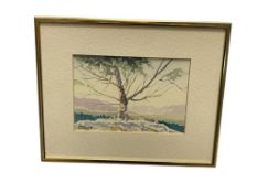 TWO JOHN HERREILERS CANADA ARTIST ORIGINAL WATERCOLOR ON PAPER MINIATURE PAINTINGS