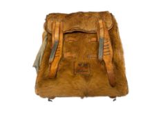 OTTO KOBERSTEIN WWII ERA GERMAN SIGNALMAN'S BACKPACK / RUCKSACK MADE FROM LEATHER AND HORSEHAIR