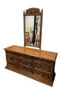 NINE DRAWER ITALIAN NEOCLASSICAL DESIGN DRESSER WITH ATTACHED MIRROR