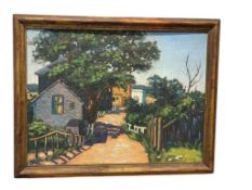 MINNIE MURPHY AMERICAN ARTIST ORIGINAL ACRYLIC ON CANVAS LANDSCAPE PAINTING