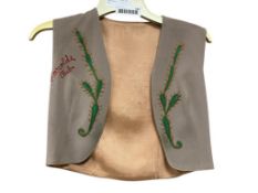 VINTAGE 1940'S HAROLD'S CLUB CASINO RENO, NEVADA CHAINSTITCHED VESTS MADE FOR FEMALE DEALERS