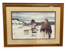 EARL J. CACHO CALIFORNIA / WYOMING ARTIST LIMITED EDITION PRINT PASSING THROUGH THE YELLOWSTONE