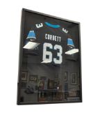 AUSTIN CORBETT SUPERBOWL SBLVI CHAMPION PANTHERS AUTOGRAPHED JERSEY #63