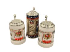 S.F. 49ERS BEER ADVERTISMENT COLLECTIBLE BEER STEINS AND UNOPENED BEER CANS