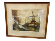 VINTAGE HAND COLORED LITHOGRAPH AFTER J. VAN SANTEN