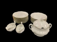 BOHEMIA WITE AND GOLT TRIM CHINA MADE IN CZECHOSLOVAKIA