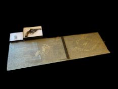 HISTORICAL NEVADA BROTHEL MEMORABILIA JOE & SALLY MUSTANG RANCH ENTRY GLASS, REVOLVER, MONEY CLIP