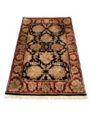 HAND WOVEN INDIAN JAIPUR 100% WOOL PILE RUG FEATURING VEGETABLE DYE