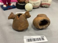 ANCIENT PRE-COLUMBIAN POTTERY VESSELS POSSIBLY FROM THE MOCHE CULTURE OF PERU