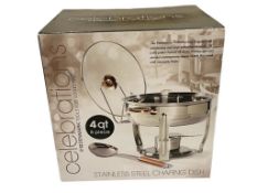 NEW IN BOX CELEBRATIONS BY DENMARK STAINLESS STEEL CHAFING DISH SET