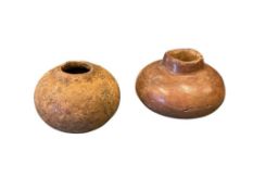 PRE-COLUMBIAN ANCIENT MINIATURE ROUND BOTTOM POTTERY BOWLS / ARTIFACTS