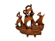 1950'S MID-CENTURY MADDUX OF CALIFORNIA POTTERY SAILING SHIP TV LAMP