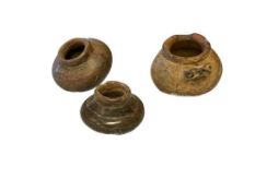 ANCIENT PRE-COLUMBIAN MINIATURE ROUND BOTTOM POTTERY BOWLS