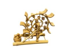 MINIATURE HAND MADE BAMBOO WATER WHEEL