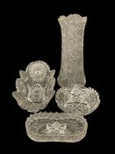EARLY AMERICAN BRILLANT CUT CRYSTAL TABLEWARE