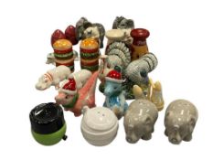 COLLECTION OF 12 PAIRS OF SALT AND PEPPER SHAKERS FEATURING FIGURAL DESIGNS