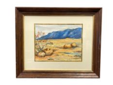 JACLYNN BELTZ ORIGINAL WATERCOLOR ON PAPER DESERT LANDSCAPE