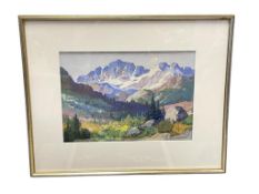 CARL SAMMONS PROLIFIC PLEIN AIR ARTIST CALIFORNIA ORIGINAL PASTEL ON PAPER TITLED HIGH SIERRA