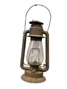 RAYO COLD NO. 77 OIL LANTERN WITH CLEAR GLASS GLOBE CIRCA 1911