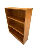 PINE PATTERN PRESSED WOOD THREE SHELF BOOKSHELF