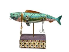 JIM SHORE WHIMSICAL RESIN FIGURINE I BELIEVE I CN FLY FISH NO. 4003520