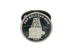 1987 THE GOLD BAR MINE BULLFROG DISTRICT NYE COUNTY NEVADA .999 FINE SILVER ROUND